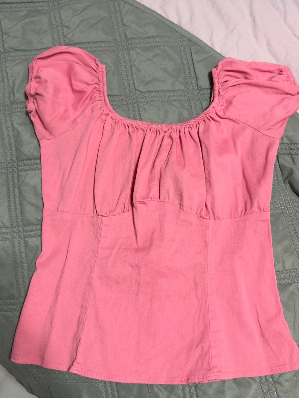 Pinup Couture Bright Pink Ruched Scoop-Neck Camisole
